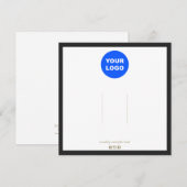 Groot, zwart, rand hairclip met rand Logo toevoege Kaart (Voorkant / Achterkant)