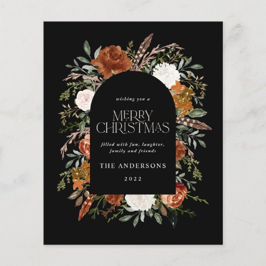 Groot zwart roestelegant botanische elegantaarns (Voorkant)