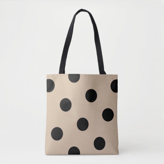 Groot zwart schijfpatroon - Aangepaste kleur Tote Bag (Voorkant)