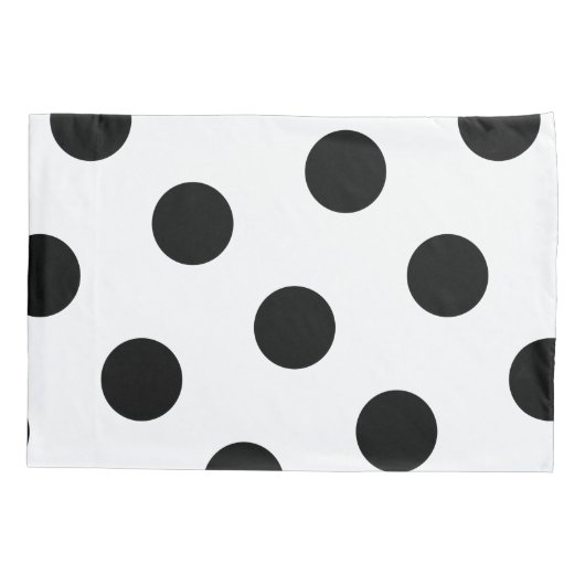 Groot zwart schijfpatroon - Aangepaste kleur wit Kussensloop (Achterkant)