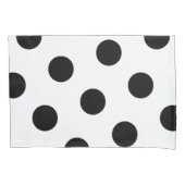 Groot zwart schijfpatroon - Aangepaste kleur wit Kussensloop (Voorkant)