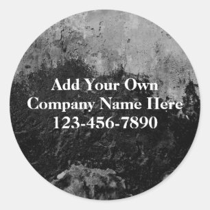 Groot zwart verf - Faux - Eindig ontwerp Ronde Sticker