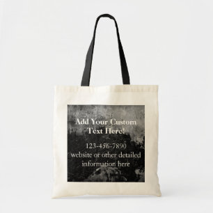 Groot zwart verf - Faux - Eindig ontwerp Tote Bag