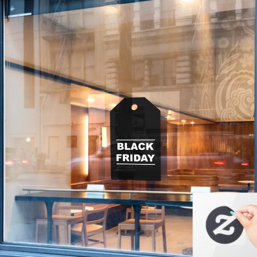 Groot ZWART VRIJDAG SALE label Window Cling Raamsticker (Cafe Raam)