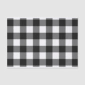 Groot zwart-wit gingham tissue papier (Voorkant)