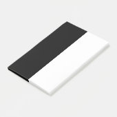 Groot zwart-wit midden post-it® notes (Schuin)