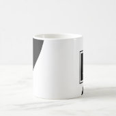 Groot zwart-wit monogram koffiemok (Center)