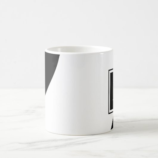 Groot zwart-wit monogram koffiemok (Center)