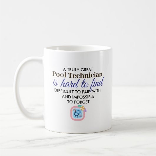 Groot zwembadtechnicus Persoonlijke naam cadeau Koffiemok (Links)