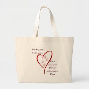 Groot Zwitsers Berg Hond Hart Behoort Grote Tote Bag
