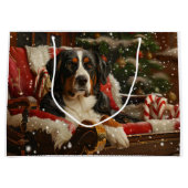 Groot Zwitsers Berghond Kerstfeest Groot Cadeauzakje (Voorkant)