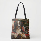 Groot Zwitsers Berghond Kerstfeest Tote Bag (Voorkant)