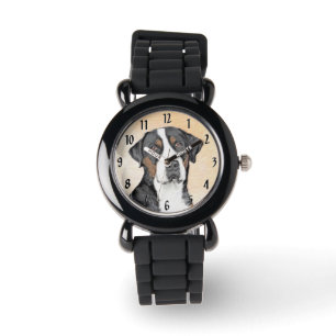 Groot Zwitsers Berghond Schilderij - Originele Kun Horloge