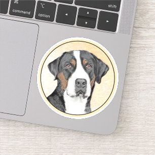 Groot Zwitsers Berghond Schilderij - Originele Kun Sticker