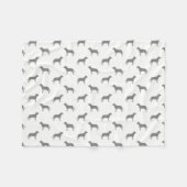 Groot Zwitsers gebergte Dog Silhouettes Pattern Fleece Deken (Voorkant (Horizontaal))