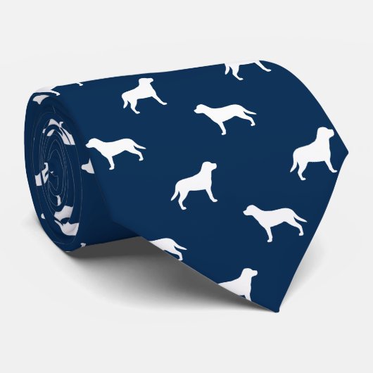 Groot Zwitsers gebergte Dog Silhouettes Pattern Stropdas (Opgerold)