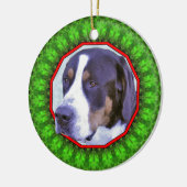 Groot Zwitsers gebergte: Happy Howliday Keramisch Ornament (Links)