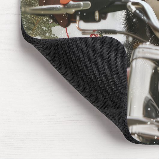 Groot-Zwitserse bergritten motorfiets kerst Muismat (Hoek)