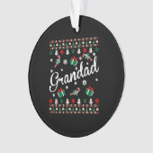 Grootad Ugly KerstSweater Ornament (voorkant)