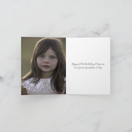 Grootauteur Zestiende verjaardag Elegant Silver Kaart (Binnen)