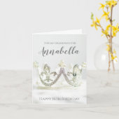 Grootauteur Zestiende verjaardag Elegant Silver Kaart (Gele Bloem)