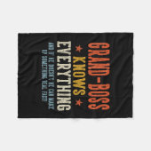 Grootbaas weet alles vaderdag retro fleece deken (Voorkant (Horizontaal))