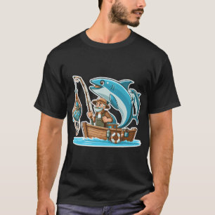 Grootbekbaars Amerikaanse Vlag Vintage Heren Visse T-shirt