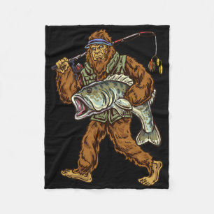 Grootbekbaars B Vissen Bigfoot Visser 1 Fleece Deken
