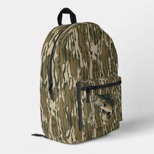 Grootbekbaars Bodemlanden Camouflage Baars Vissen  Bedrukte Rugzak