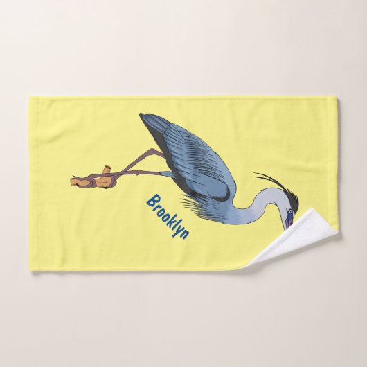 Grootblauwe cartoon afbeelding bad handdoek (Handdoek)