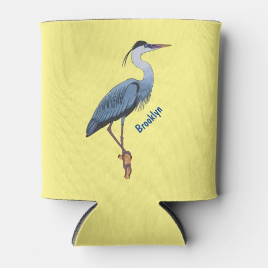 Grootblauwe cartoon afbeelding blikjeskoeler (Voorkant)