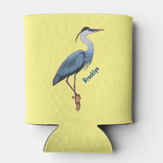 Grootblauwe cartoon afbeelding blikjeskoeler (Achterkant)