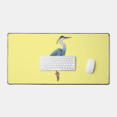 Grootblauwe cartoon afbeelding bureaumat (Keyboard & Muis)