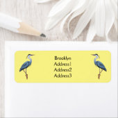 Grootblauwe cartoon afbeelding etiket (Insitu)