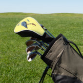 Grootblauwe cartoon afbeelding golfheadcover (Insitu)
