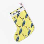 Grootblauwe cartoon afbeelding kleine kerstsok (Achterkant (Hangend))