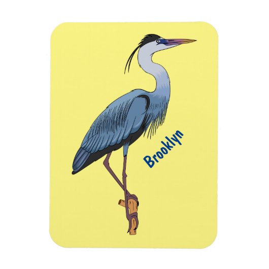 Grootblauwe cartoon afbeelding magneet (Verticaal)