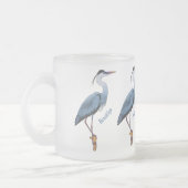 Grootblauwe cartoon afbeelding matglas koffiemok (Links)