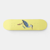 Grootblauwe cartoon afbeelding persoonlijk skateboard (Horizontaal)
