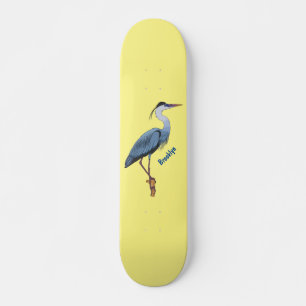 Grootblauwe cartoon afbeelding persoonlijk skateboard