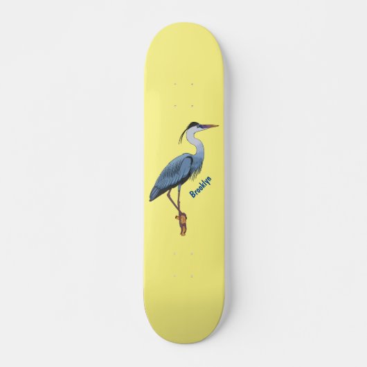 Grootblauwe cartoon afbeelding persoonlijk skateboard (Voorkant)