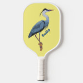 Grootblauwe cartoon afbeelding pickleball paddle (Achterkant)