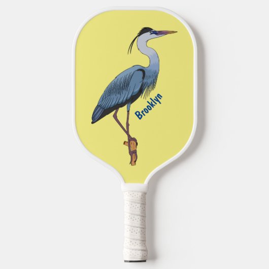 Grootblauwe cartoon afbeelding pickleball paddle (Voorkant)