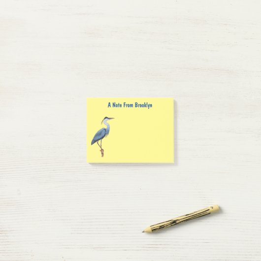 Grootblauwe cartoon afbeelding post-it® notes (Op bureau)