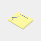 Grootblauwe cartoon afbeelding post-it® notes (Schuin)