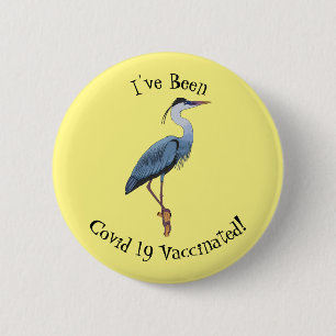Grootblauwe cartoon afbeelding ronde button 5,7 cm