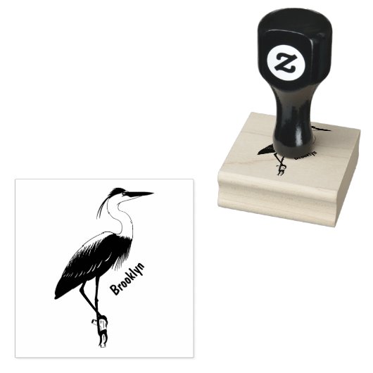 Grootblauwe cartoon afbeelding rubberstempel (Gestempeld)