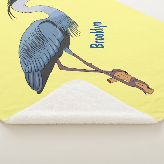 Grootblauwe cartoon afbeelding sherpa deken (3/4)