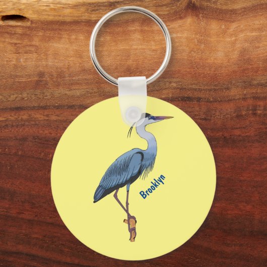 Grootblauwe cartoon afbeelding sleutelhanger (Voorkant)