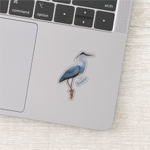 Grootblauwe cartoon afbeelding sticker